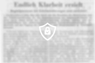 Endlich Klarheit erzielt