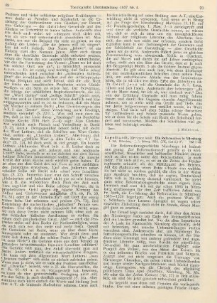 70-72 [Rezension] Engelhardt, Kirchenrat Adolf, Die Reformation in Nürnberg