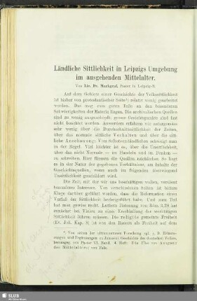 Ländliche Sittlichkeit in Leipzigs Umgebung im ausgehenden Mittelater