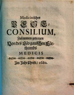 Medicinisches Pest-Consilium