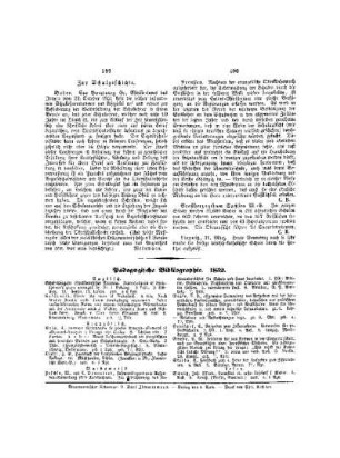 Pädagogische Bibliographie : 1852
