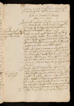 22.3.1582. Supplik des Nikodemus Frischlin um Entlassung aus dem Arrest. Vorherige Forderung des Herzogs nach einer Antwort. Ablehnung der Supplik.