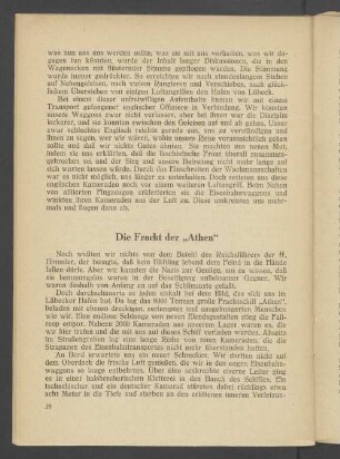 Die Fracht der "Athen"