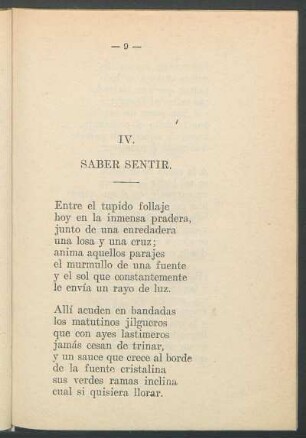 IV : Saber sentir