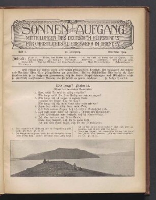 Heft 2. 12. Jahrgang. November 1909