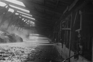 Bernsteinwäsche : Das Bernstein wird aus dem abgebauten Fördergut ausgewaschen.