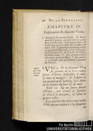 Chapitre IV. Explication du dixiéme Verset.