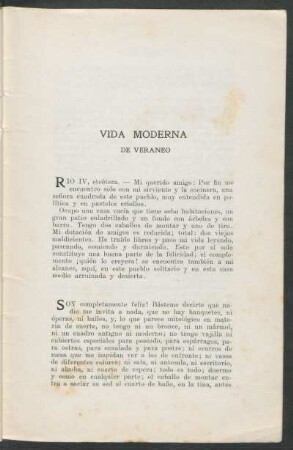Vida moderna