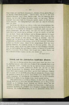 Sebnitz und die Fabrikation künstlicher blumen