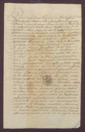 Procuratorium des Anton Ferdinand von Hanxleden für den Vikar Zeller.