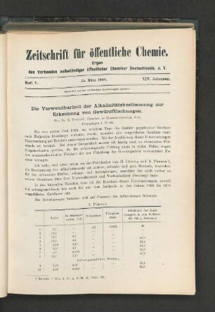 Heft V. 15. März 1908. XIV. Jahrgang.