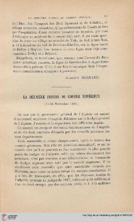 La dernière session du Conseil Supérieur
