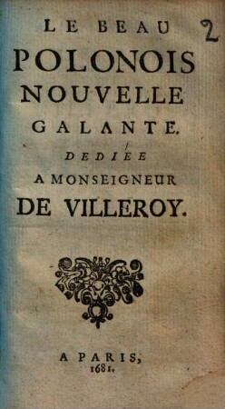 Le beau Polonois : Nouvelle Galante