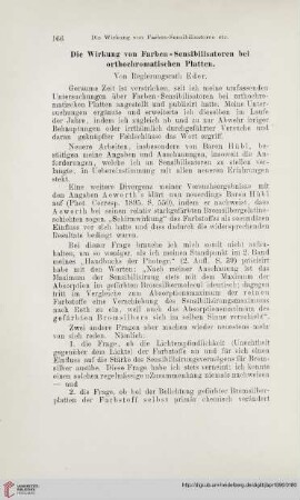 Die Wirkung von Farben-Sensibilatoren bei orthochromatischen Platten