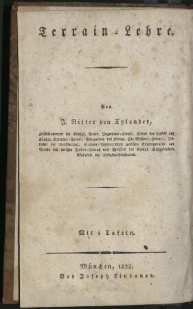 [3]: Terrain-Lehre : mit 4 Tafeln