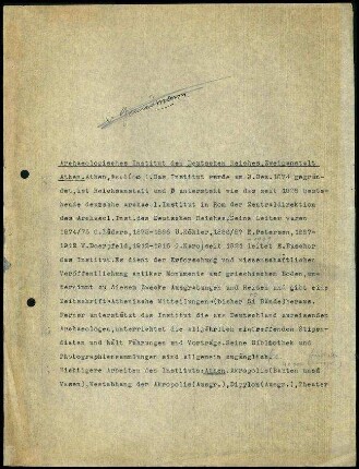 Informationen DAI Athen