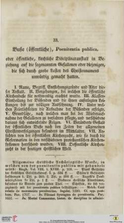 33. Buße (öffentliche), Poenitentia publica