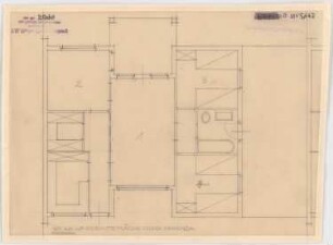 Wettbewerb »Das wachsende Haus« für die Ausstellung »Sonne, Luft und Haus für Alle« 1932 auf dem Messegelände, Berlin-Charlottenburg: Grundriss