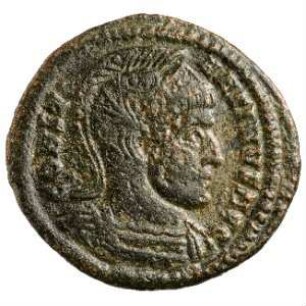 Münze, Follis, Aes 3, 318 - 319 n. Chr.