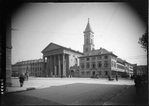 Karlsruhe Evangelische Stadtkirche Außenansicht von Südwesten