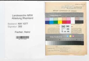 Entnazifizierung Heinz Fischer , geb. 11.10.1921 (Polizist)