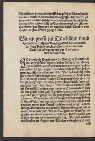 Wie ein grosse zal Türckischer unnd Heydnischer schiff gen Venedig zuland kamen/ ...