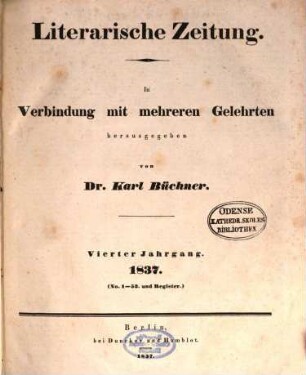 Literarische Zeitung. 4. 1837