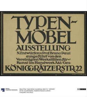 Typen-Möbel. Ausstellung