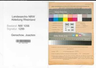 Entnazifizierung Joachim Genschow , geb. 30.01.1910 ()