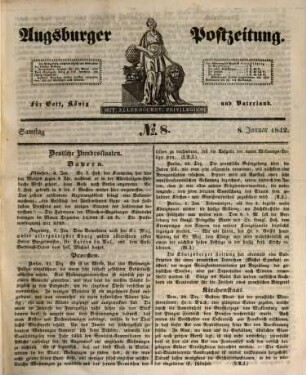 Augsburger Postzeitung. 1842, [1] = 1 - 6