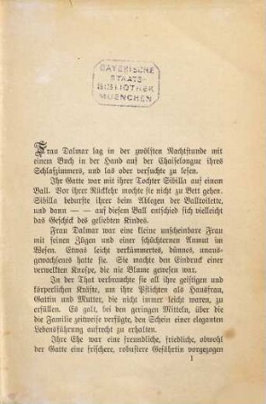 Sibilla Dalmar : Roman aus dem Ende unseres Jahrhunderts