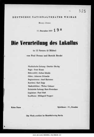 Die Verurteilung des Lukullus