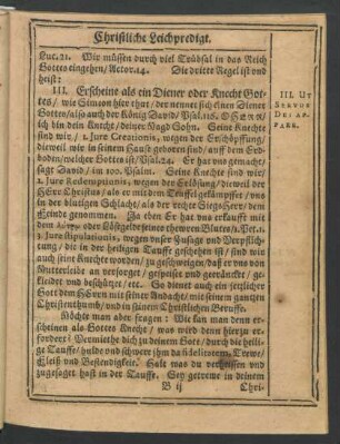 III. Erscheine als ein Diener oder Knecht Gottes/ [...]