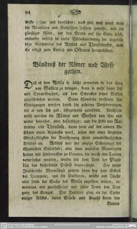 Bündniß der Römer und Westgothen