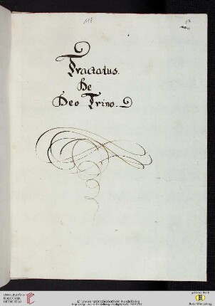 Tractatus. De Deo Trino.