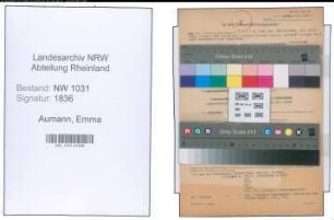 Entnazifizierung Emma Aumann , geb. 14.09.1913 ()