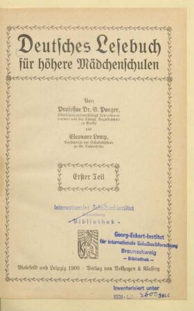Teil 1 = Klasse 9, [Schülerband]: [Teil 1 = Klasse 9, [Schülerband]]