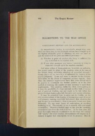 Suggestions to the War Office.