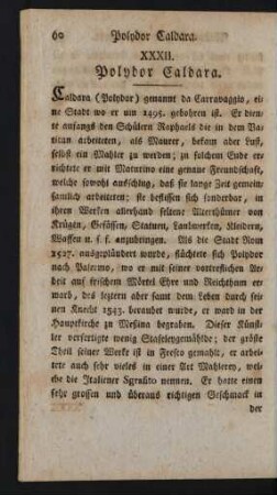 XXXII. Polydor Caldara