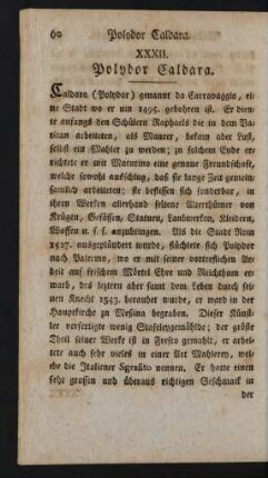 XXXII. Polydor Caldara