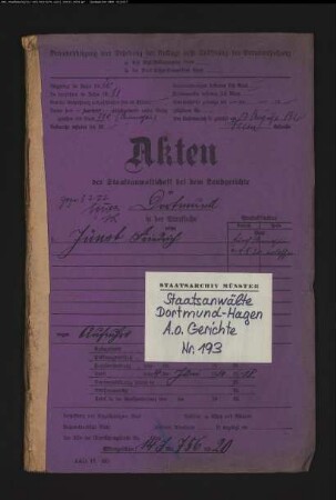 Angeklagter: Jünst, Friedrich; Angeklagter: Jüngst, Karl; Angeklagter: Bialas, Franz: Aufruhr (Zugehörigkeit zur "Roten Armee" oder zur "Roten Garde")