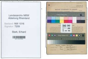 Entnazifizierung Erhard Stark , geb. 02.11.1914 (Praktikant)
