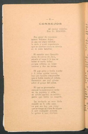 Consejos : Al cantor rosarino Fco. N. Bianco