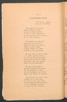 Consejos : Al cantor rosarino Fco. N. Bianco