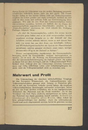 Mehrwert und Profit