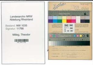 Entnazifizierung Theodor Milleg , geb. 26.02.1906 (Waschmeister)