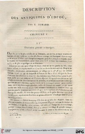 Description des antiquites d’Edfou: Chapitre V