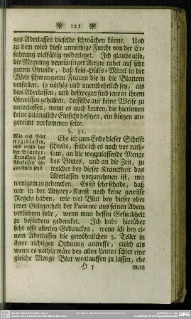 §. 31. Wie viel Blut wegzulassen, und wenn bey der Blatter-Kranckheit das Aderlassen anzuordnen sey?