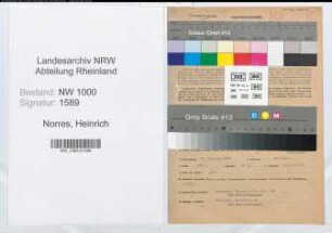 Entnazifizierung Heinrich Norres, geb. 09.10.1900 (Vermessungstechniker)