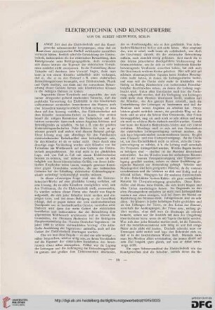 Elektrotechnik und Kunstgewerbe